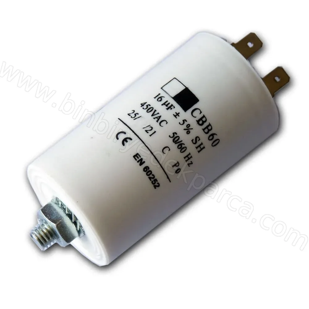 16 Μf 450V Motor Kondansatörü Kapasitör | Genel Amaçlı Çalışma Kondansatörü