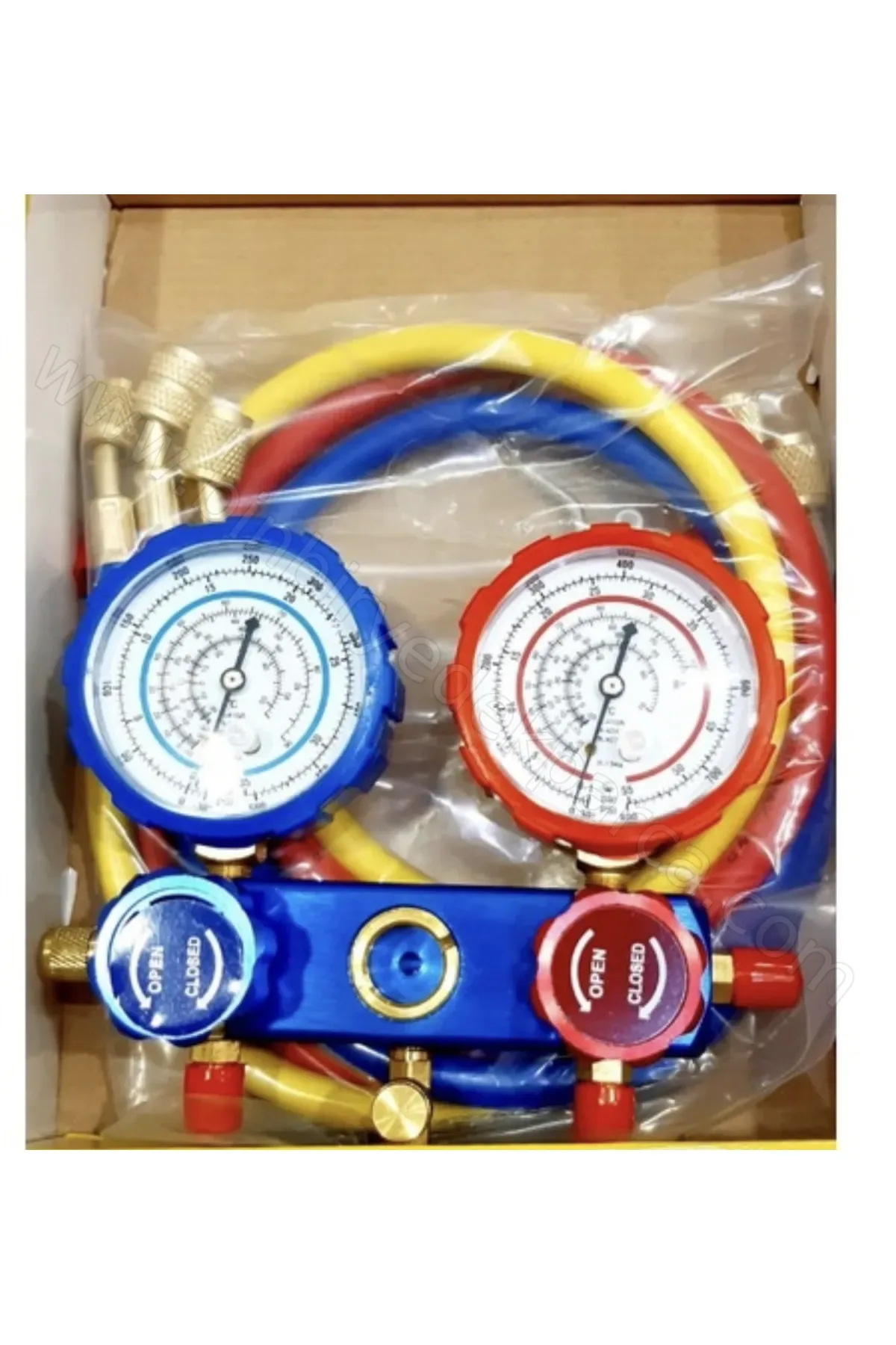 22-404-134-410 Klima Ve Buzdolabı Gaz Manifold Çift Saatli Hortumlu Manifold Seti