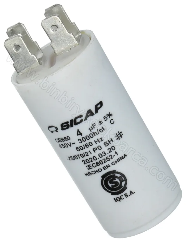 4 Uf Kondansatör Bulaşık Makinesi Motor Kalkış 1883790200-1883790100