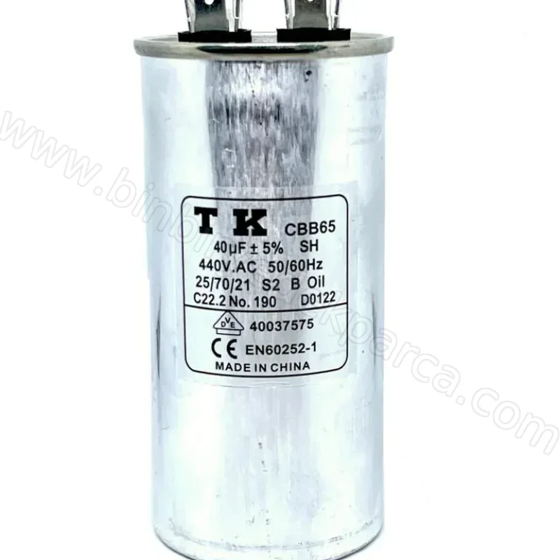 40 uf 450V Klima Motor Kalkış Kondansatörü | Start Kapasitör