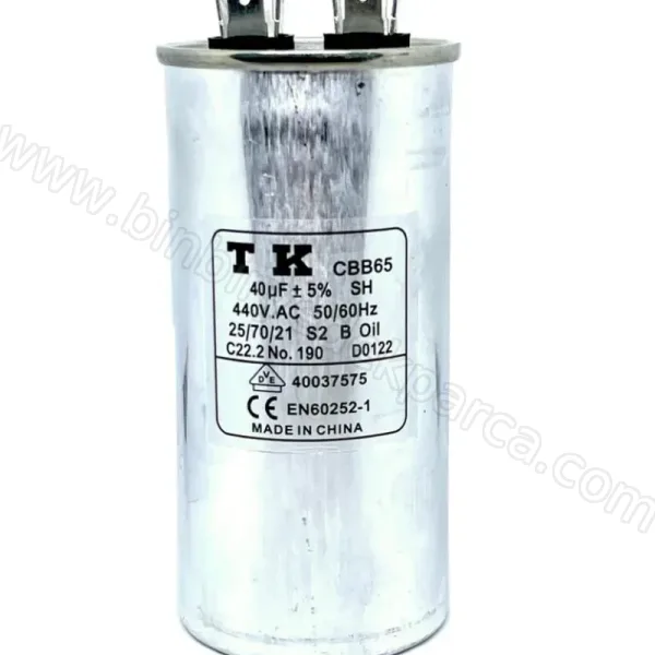 40 uf 450V Klima Motor Kalkış Kondansatörü | Start Kapasitör