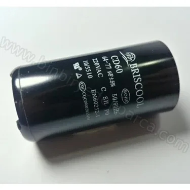 64x77 Μf 220/250V Buzdolabı Motor Kalkış Kondansatörü | Kasap & Market Start Kondansatör