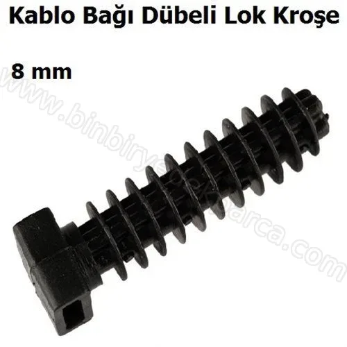 8 Mm Kablo Bağı Dübeli Lok Kroşe 1 Adet Fiyatıdır