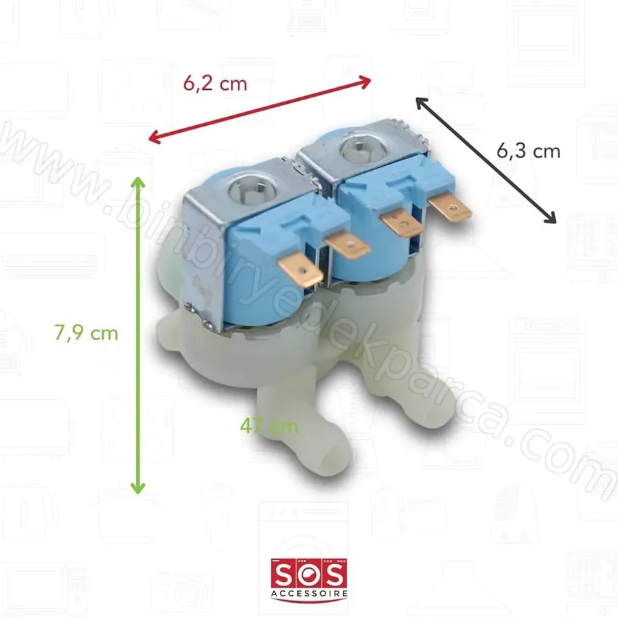 Çamaşır Makinesi Ventil 2 Li Plastik Geçmeli - 2901250100
