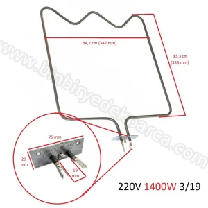 Fırın Alt Isıtıcı Rezistans 100100-001159-1 220 V 1350 W 262900002
