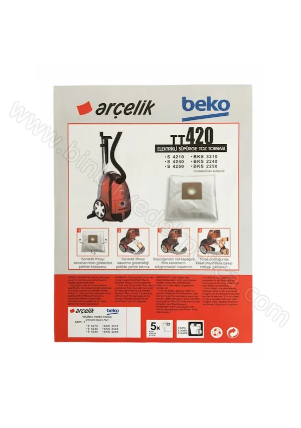 Tt 420 Elektrikli Süpürge Toz Torbası