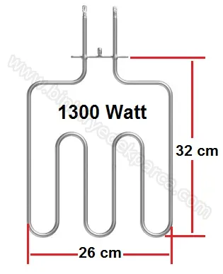 Ankastre Fırın Rezistans Alt Isıtıcı 1200 Watt