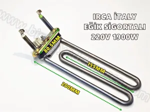 Çamaşır Makinası Rezistans 20 Cm Delikli Egimli