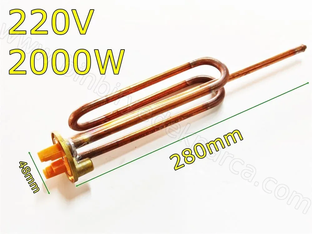Termosifon Bakır Isıtıcı Rezistans 2000W 28 Cm