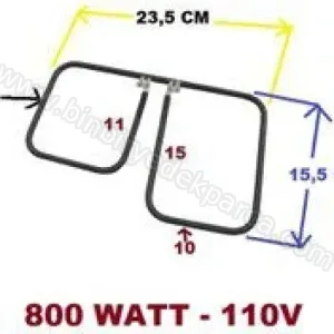 Tost Makinesi Rezistansı 900 Watt 110 Volt | Tost Makinesi Isıtıcı Rezistans Yedek Parça