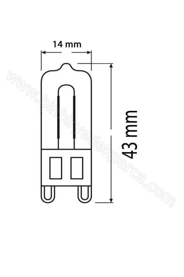 Aspiratör Ve Fırın Ampülleri Halogen G9 40W 500 ° C 220V Vapur Aydınlatma Lambası