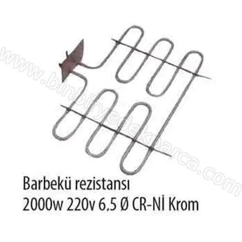 Barbekü Rezistansı Flanşlı 2000W 220V