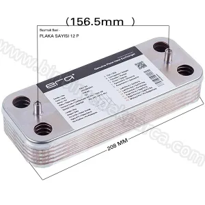  Baxi Kombi Plaka Eşanjör 12 Plaka 156,5 mm