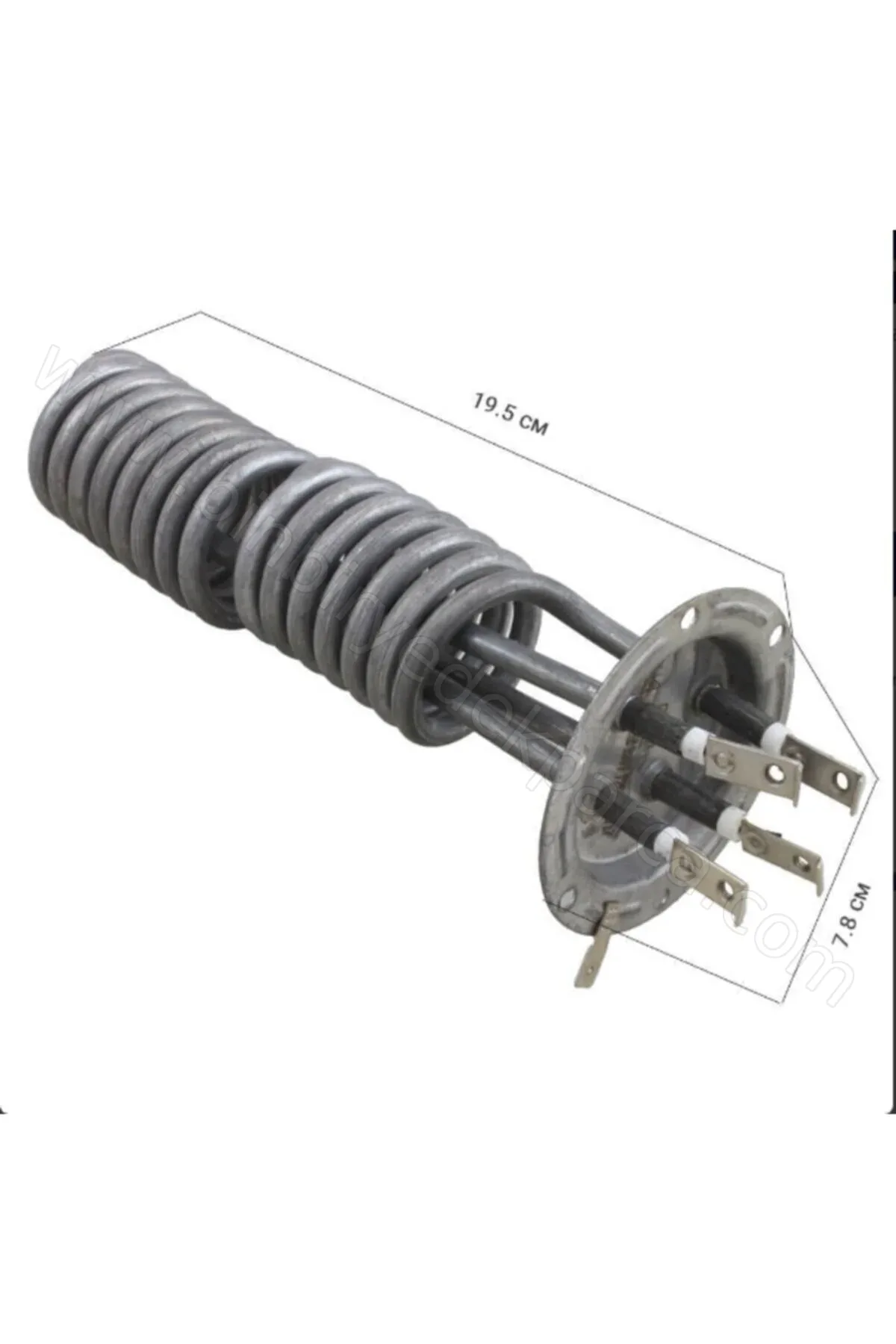 Şofben Rezistans Krom 7500 Watt 220 Volt 18 Cm