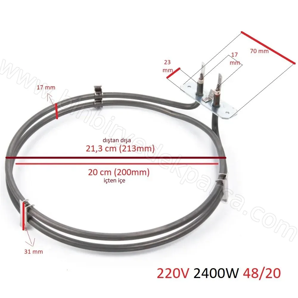 Turbo Fırın Rezistansı 462900010 - 220V 2400W