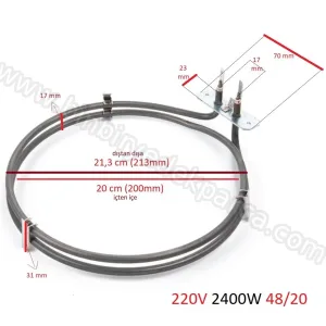 Turbo Fırın Rezistansı 462900010 - 220V 2400W