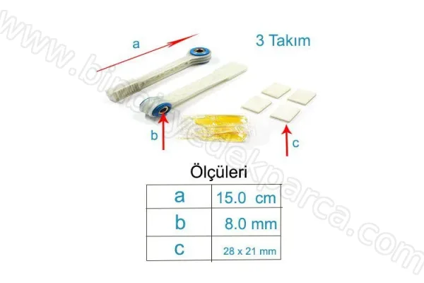 Çamaşır Makinesi Kare Amortisör Tamir Takımı 00673541