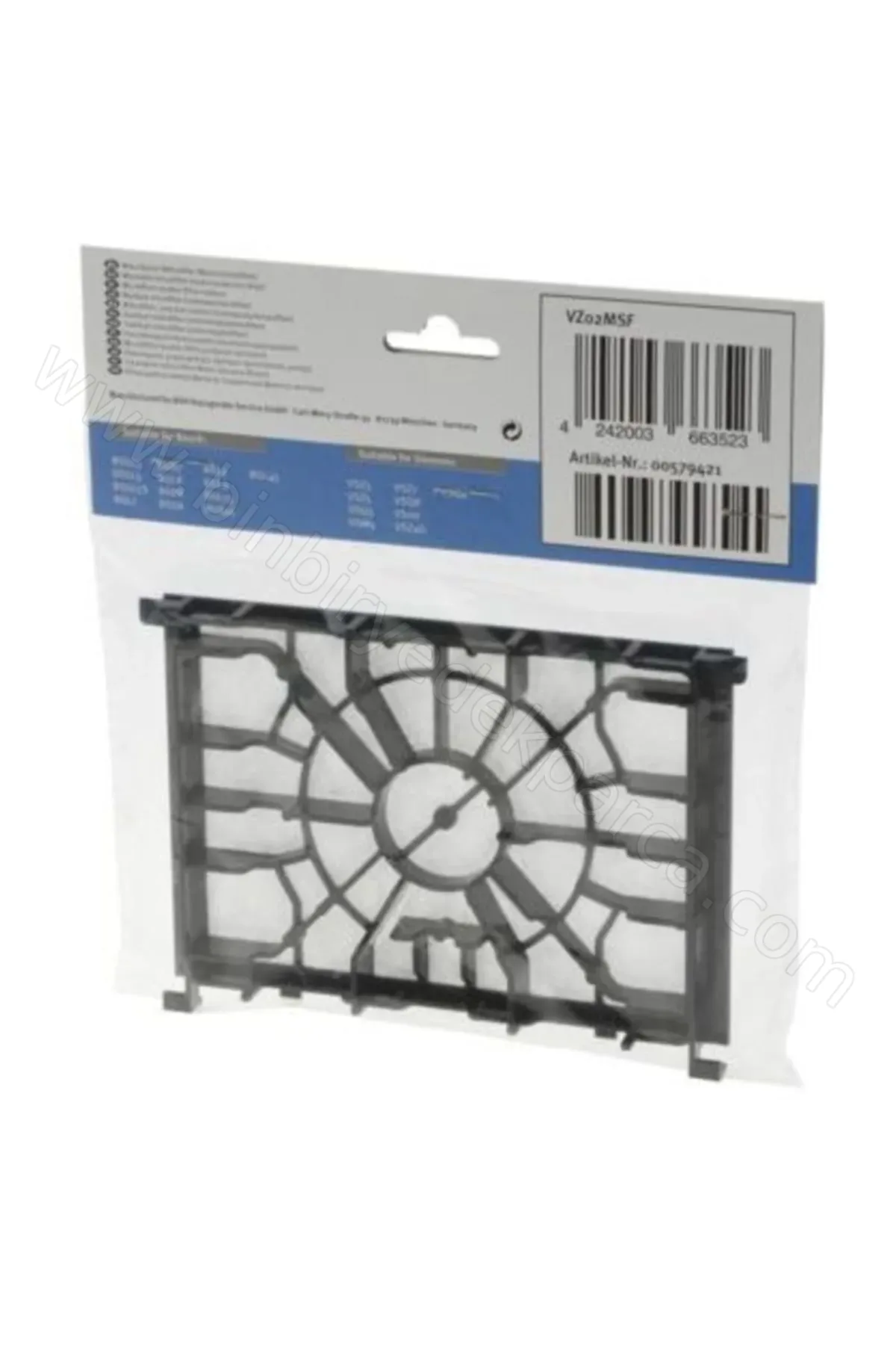 Elektrikli Süpürge Siyah Kafesli Hepa Filtre 00577117
