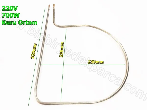 Davul Fırın Rezistansı Mide Flansız 700W- 6,5mm