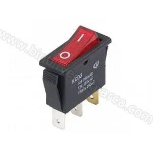 Elektrikli Soba Şalter Işıklı Tekli İnce (Kırmızı)İ Işıklı Anahtar Şalter