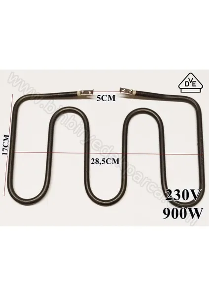 Endüstriyel Sanayi Tost Rezistansı 230V 900W 8,5mm