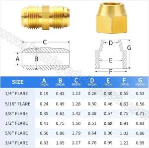 Erkek 3/8 - Erkek 1/2 Klima Boru Maşon Ünyon Redüksiyon