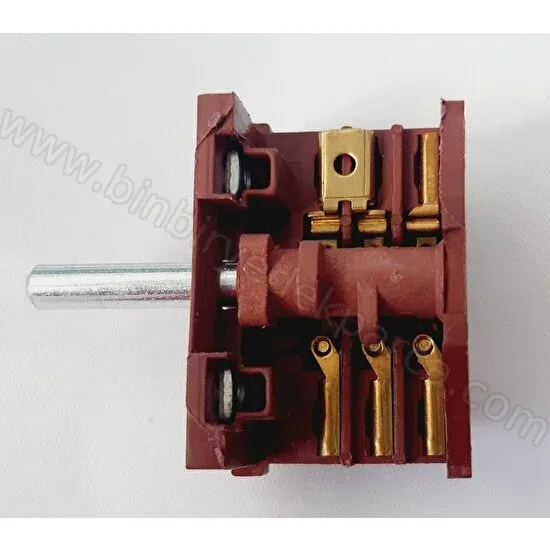 Fırın Çevirme Düğmesi Komütatör 3 Yollu 17mm
