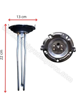 Flanşlı Titanyum Çiftli Termosifon Rezistansı 220 Volt 1200x1800w