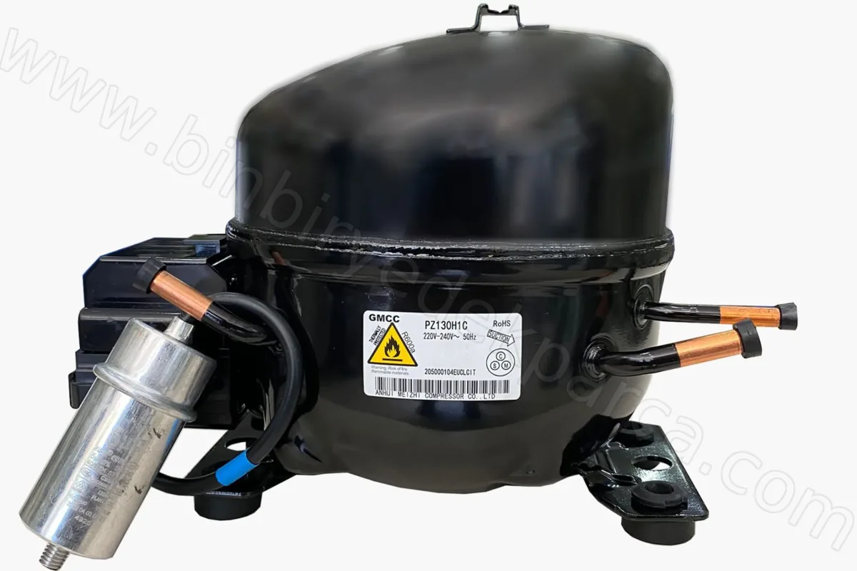PZ130H1C Buzdolabı Kompresörü 1/4+++ Hp R600a 236W 203 Kcal