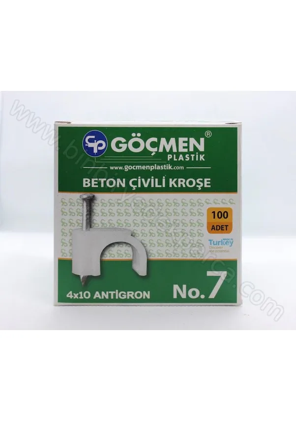 Göçmen Plastik Beton Çivili Kroşe No.7 100 Adet