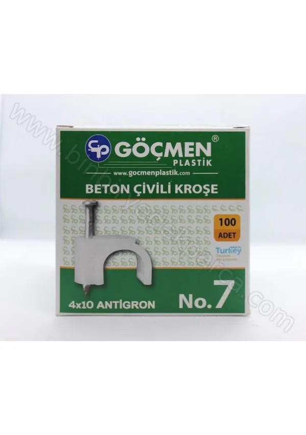 Göçmen Plastik Beton Çivili Kroşe No.7 100 Adet