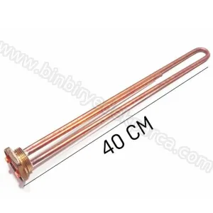 Güneş Enerji Isıtıcısı Rezistansı 40Cm Bakır 2000W-Termostat italyan