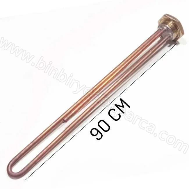 1-1/4 İtalyan Tip Güneş Enerjisi Rezistansı 3000W 220V Bakır Ø 8,5 mm – 90 cm