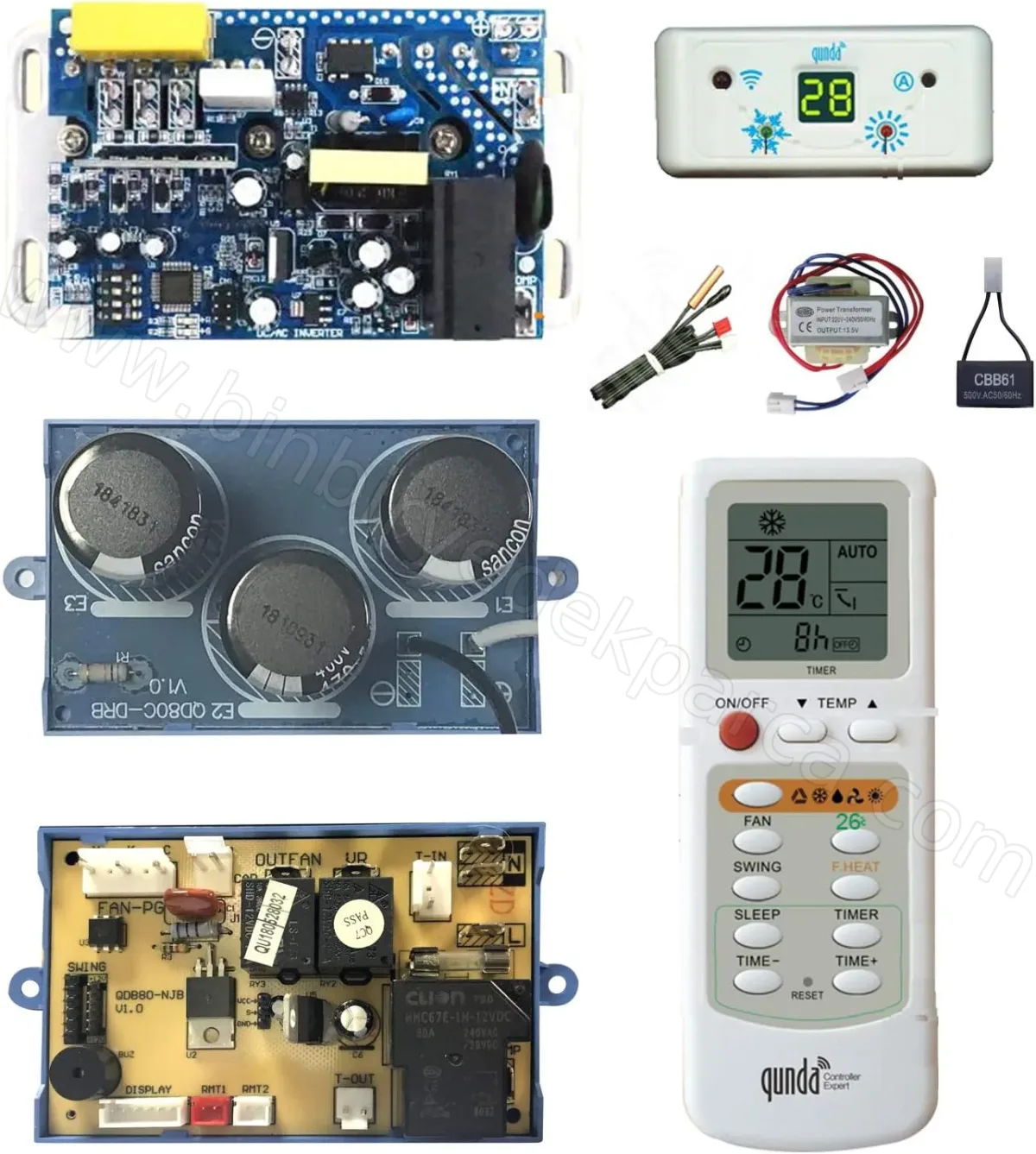 İnverter Akıllı Klima Elektronik Kartı 9 Btü Ve 48 Btü Arası Uyumludur QD80c