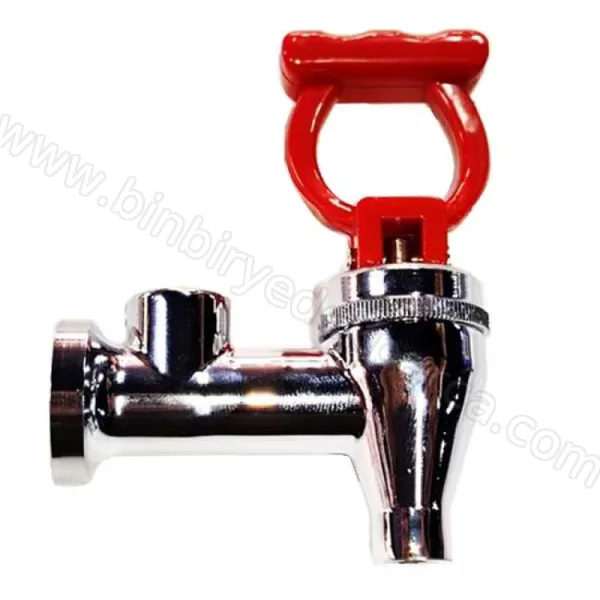 Kayalar Göstergeli Semaver Musluğu 1/2 İnç 1,5 cm Giriş Kısmı Kırmızı Saplı