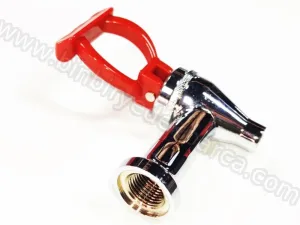 Kayalar Göstergeli Semaver Musluğu 1/2 İnç 1,5 cm Giriş Kısmı Kırmızı Saplı