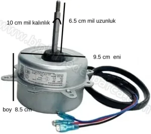 Klima Fan Motoru Dış Ünite 24000 Btu 75W 220V 50HZ