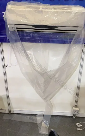 Klima Temizleme Brandası Çadırı Şeffaf 9 Ve 12 Btü