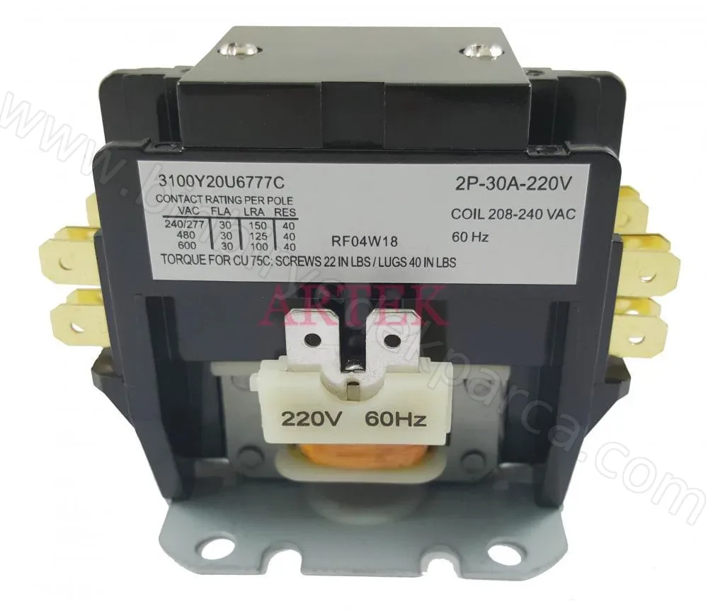 Klima Ve Buzdolabı Motor Kontaktör 2P- 30A