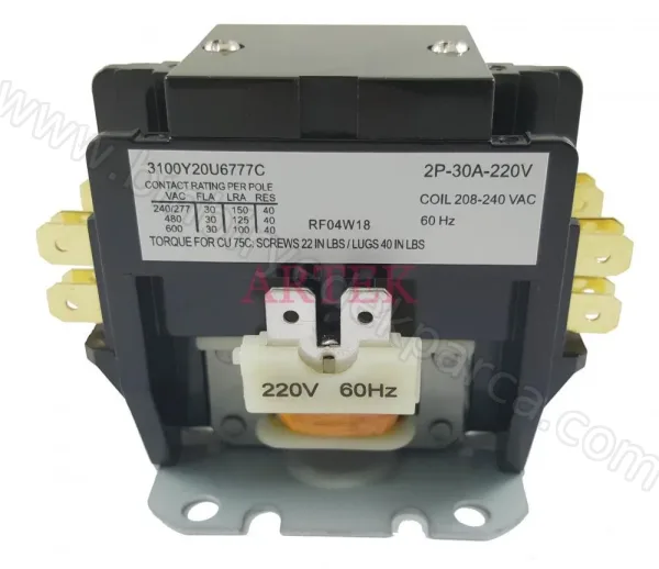 Klima Ve Buzdolabı Motor Kontaktör 2P- 30A