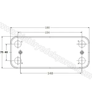 Kombi Plaka Eşanjör eski serana 12 Plaka 148MM