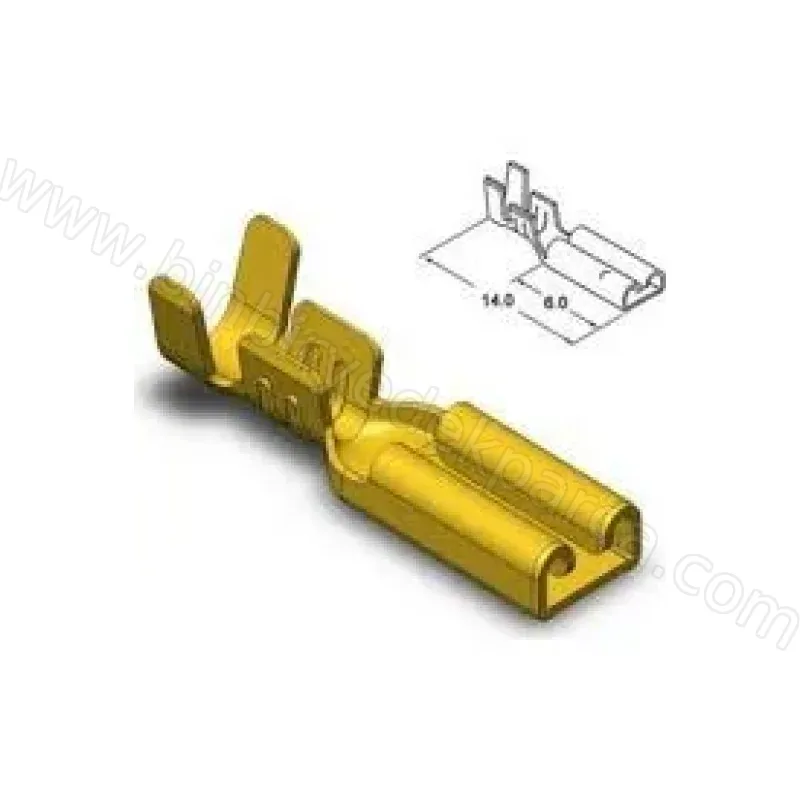 Krom 100 Adet SF1/2D (Mini) İzolesiz Dişi Fiş Terminal Kablo Soket Ucu
