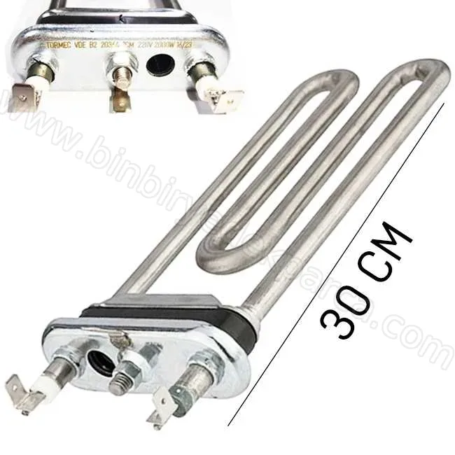 Çamaşır Makinesi Rezistansı 220V 2000W 30 Cm Delikli Isıtıcı Rezistans