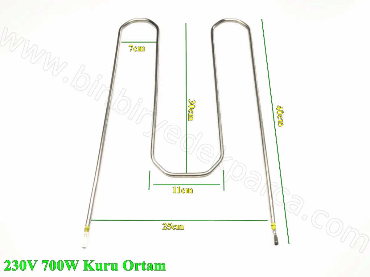 M Tipi Fırın Isıtıcı Rezistans 230V 700W - 6,5mm CR304 Kuru Ortam Isıtıcısı