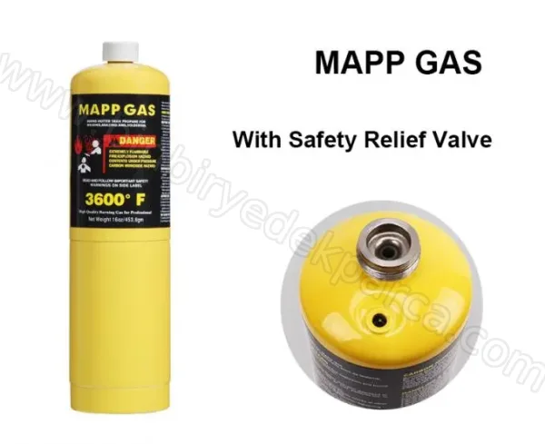 Mini El Tipi Oksijen Kaynak Maap Gas 453,6 G (16 Oz) | Portatif Oksi Gaz Lehim Ve Kaynak tüpü