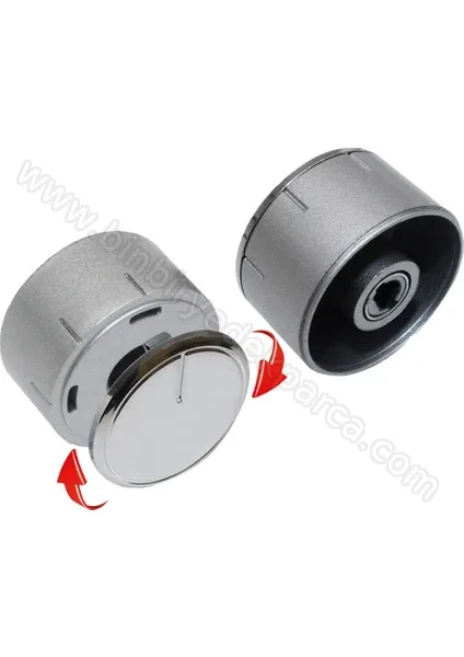 Ocak Fırın Düğme No:55 Üniversal 4lü Gri İnox Kısa Adaptör (Takım)