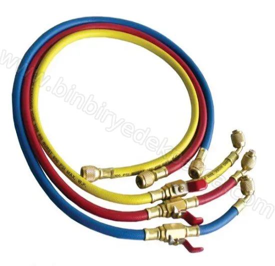R22 / R134a / R404A Klima Ve Buzdolabı Gaz Hortumu Vanalı 36-90 Cm 3000-600 Psı 1 Adet