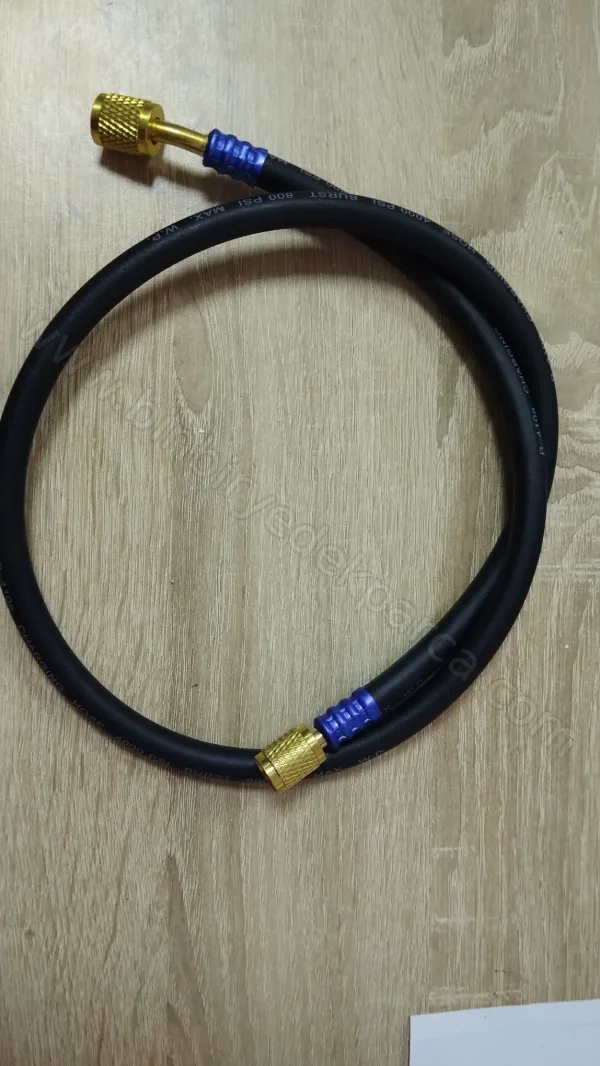 R410A R32 Lx-Hose 180 Cm Siyah Klima Ve Buzdolabı Gaz Şarj Hortumu 800-4000 Psı Tekli