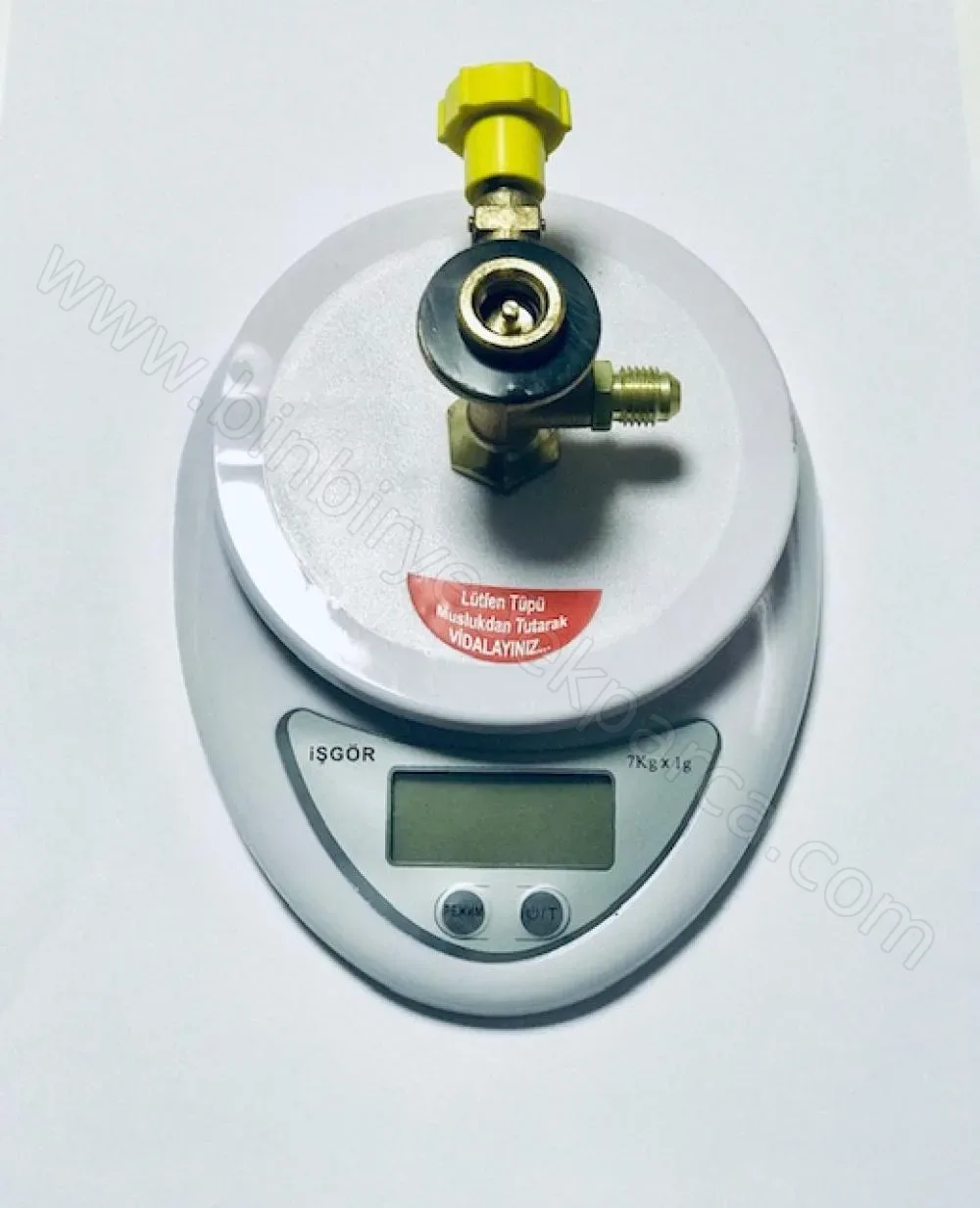 R600a / R290 / R134a 5 Kg Soğutucu Gaz Terazili Tüp Destek Ünitesi