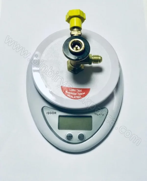 R600a / R290 / R134a 5 Kg Soğutucu Gaz Terazili Tüp Destek Ünitesi
